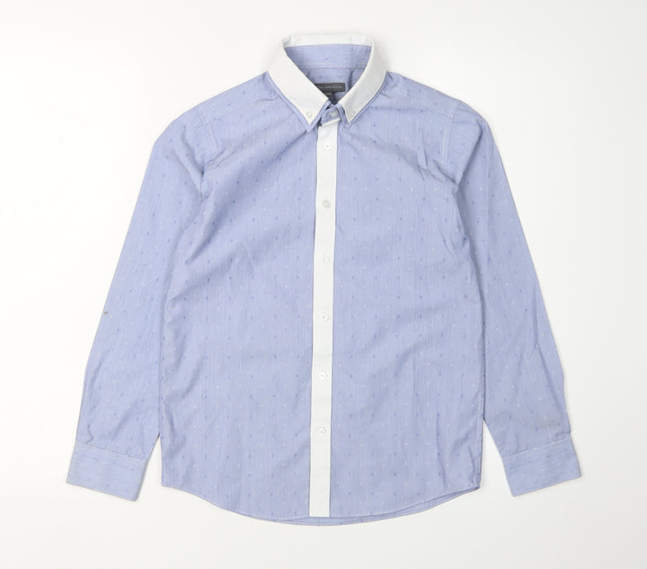 Rocha John Rocha Boys Blue Striped Dress Shirt, 11 Years