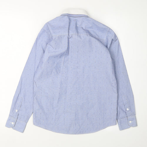 Rocha John Rocha Boys Blue Striped Dress Shirt, 11 Years