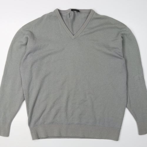 Glenbrae Men's Grey Wool Pullover XL Jumper