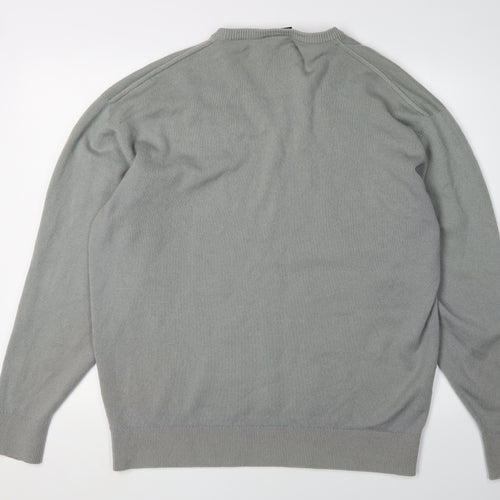 Glenbrae Men's Grey Wool Pullover XL Jumper