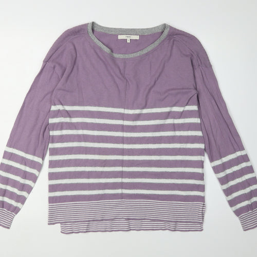 Next Women's Purple Striped Pullover Jumper Size 12