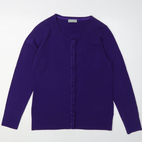 Marks and Spencer Women's Purple Cardigan Size 14