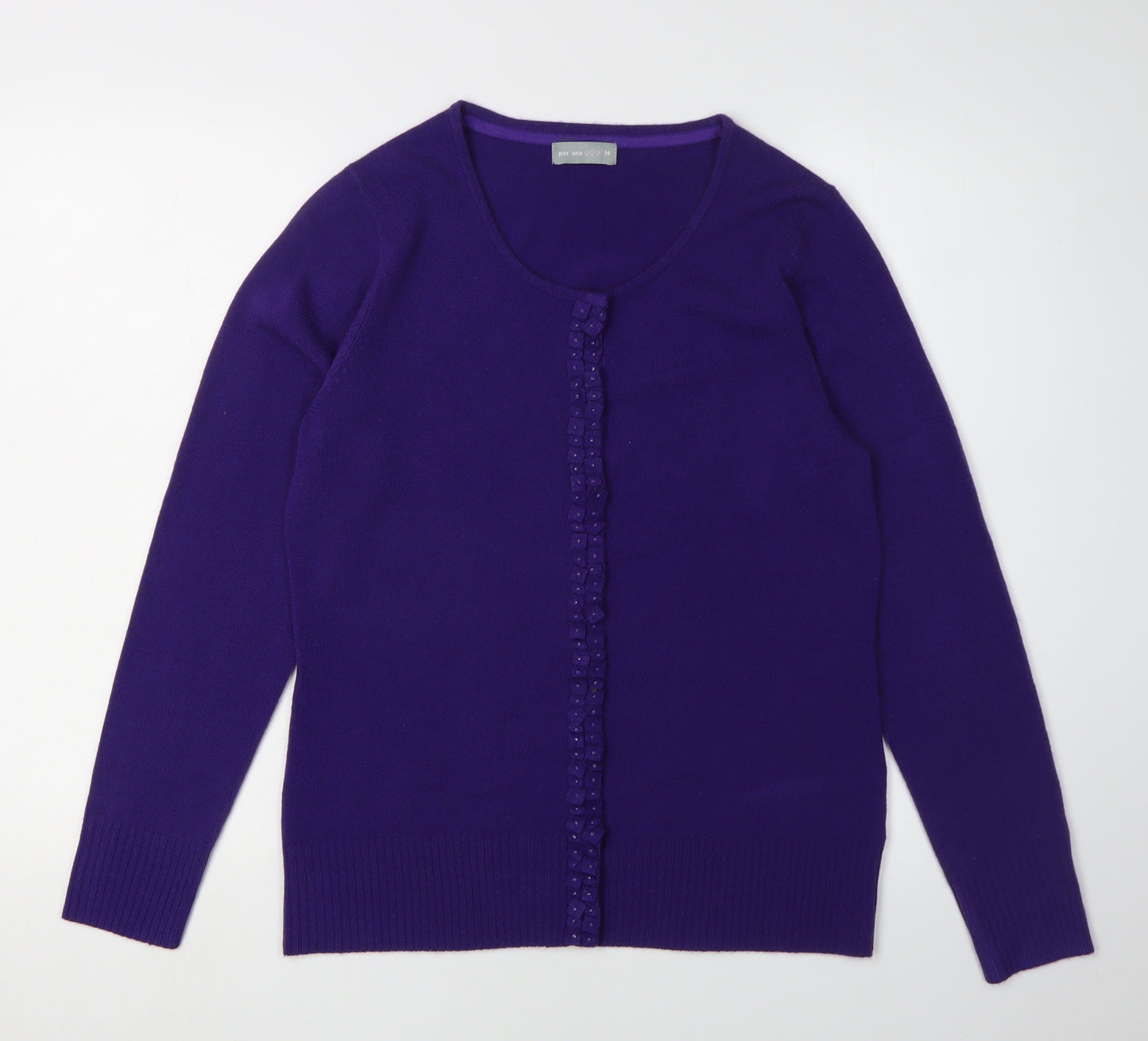 Marks and Spencer Women's Purple Cardigan Size 14