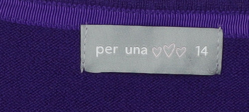 Marks and Spencer Women's Purple Cardigan Size 14