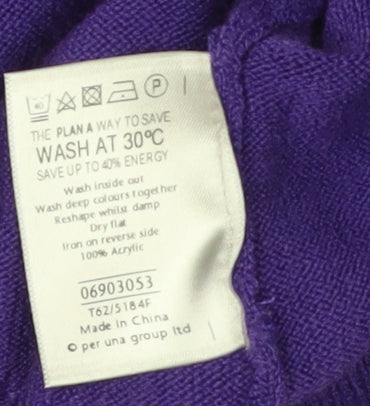 Marks and Spencer Women's Purple Cardigan Size 14