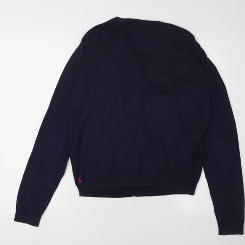 Joules Women's Blue Cotton Cardigan, Size 14