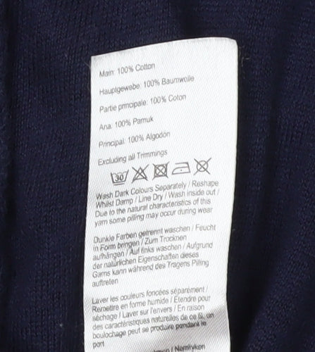 Joules Women's Blue Cotton Cardigan, Size 14