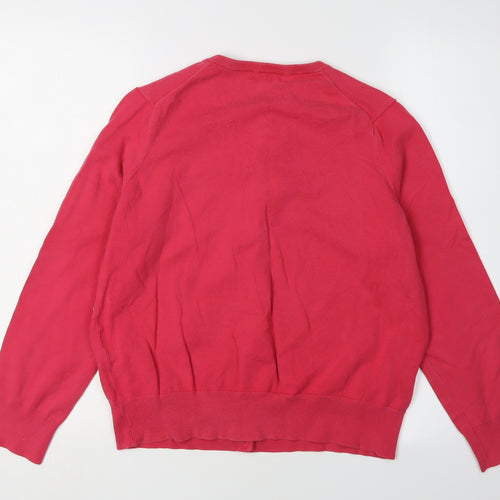 Lands' End Women's Red Cardigan L Petite Knit