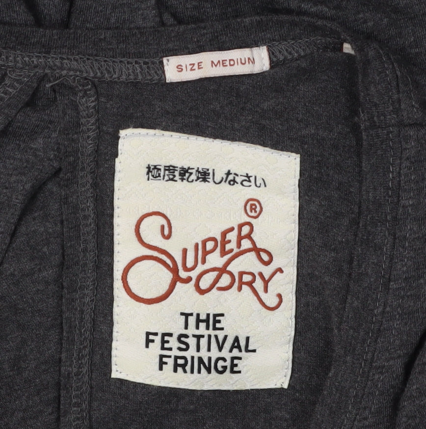 Superdry Women's Black Festival T-Shirt, Size M