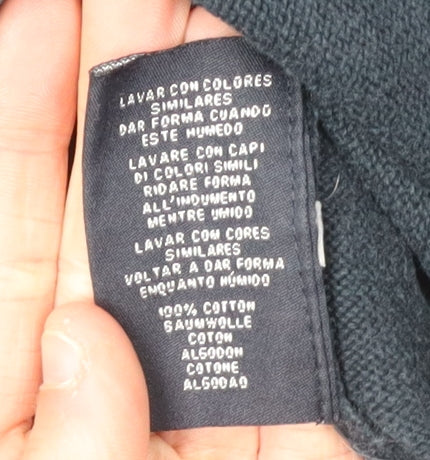 GANT Men's Black Cotton Pullover Jumper Size L