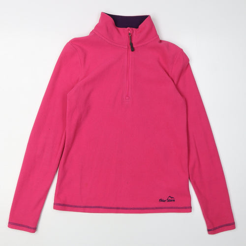 Peter Storm Women's Pink Fleece Pullover Sweatshirt Size 8
