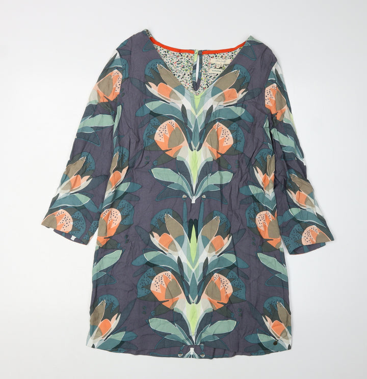 White Stuff Women's Multicoloured Floral Dress Size 8