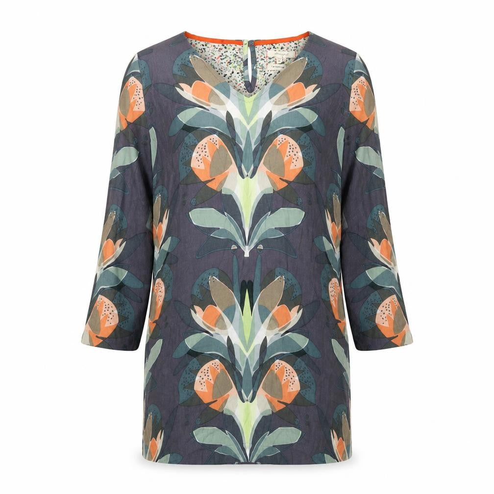 Front view of White Stuff Women's Multicoloured Floral Dress, size 8