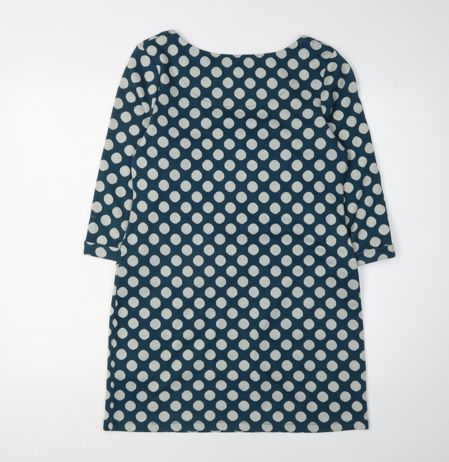 White Stuff Women's Blue Polka Dot Shift Dress, Size 8