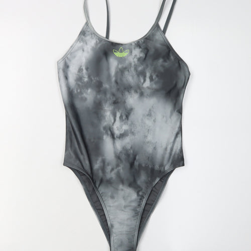 Adidas Women's Grey Tie Dye One Piece Swimsuit Size 8