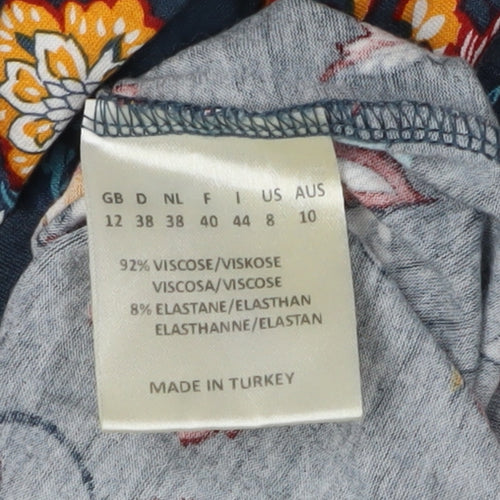 Jos Barnes Women's Multicoloured Floral Shift Dress Size 12