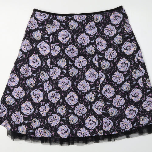 Whistles Women's Multicoloured Silk Floral Skirt Size 12