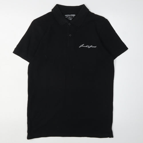 Jack & Jones Men's XS Black Short Sleeve Polo