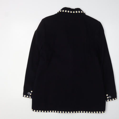 Viyella Women's Black Blazer UK 10 Wool Cashmere Petite