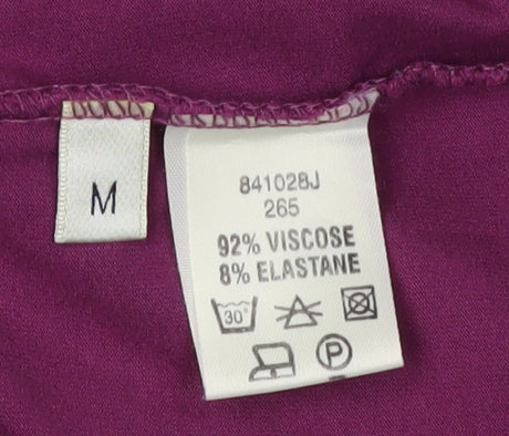 Viyella Women's Purple V-Neck T-Shirt Medium