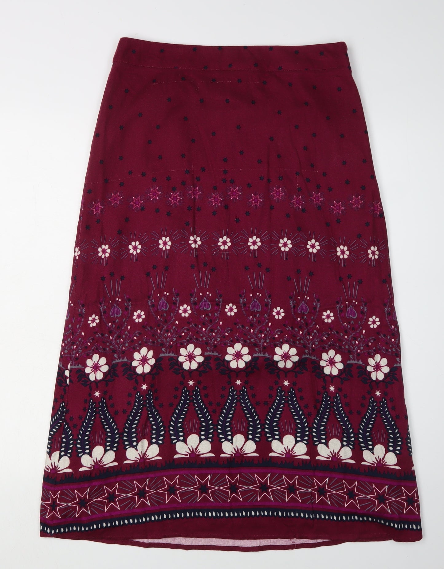 White Stuff Women’s Red Floral Midi Skirt Size 6