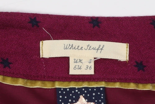 White Stuff Women’s Red Floral Midi Skirt Size 6