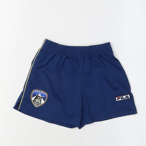 Fila Boys' Blue Athletic Shorts 4-5 Years, Elastic Waist