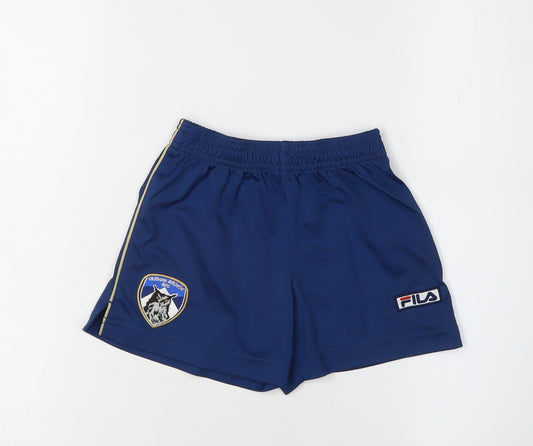 Fila Boys' Blue Athletic Shorts 4-5 Years, Elastic Waist