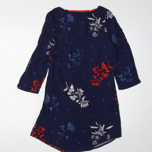 Joules Women's Blue Floral Shift Dress Size 8