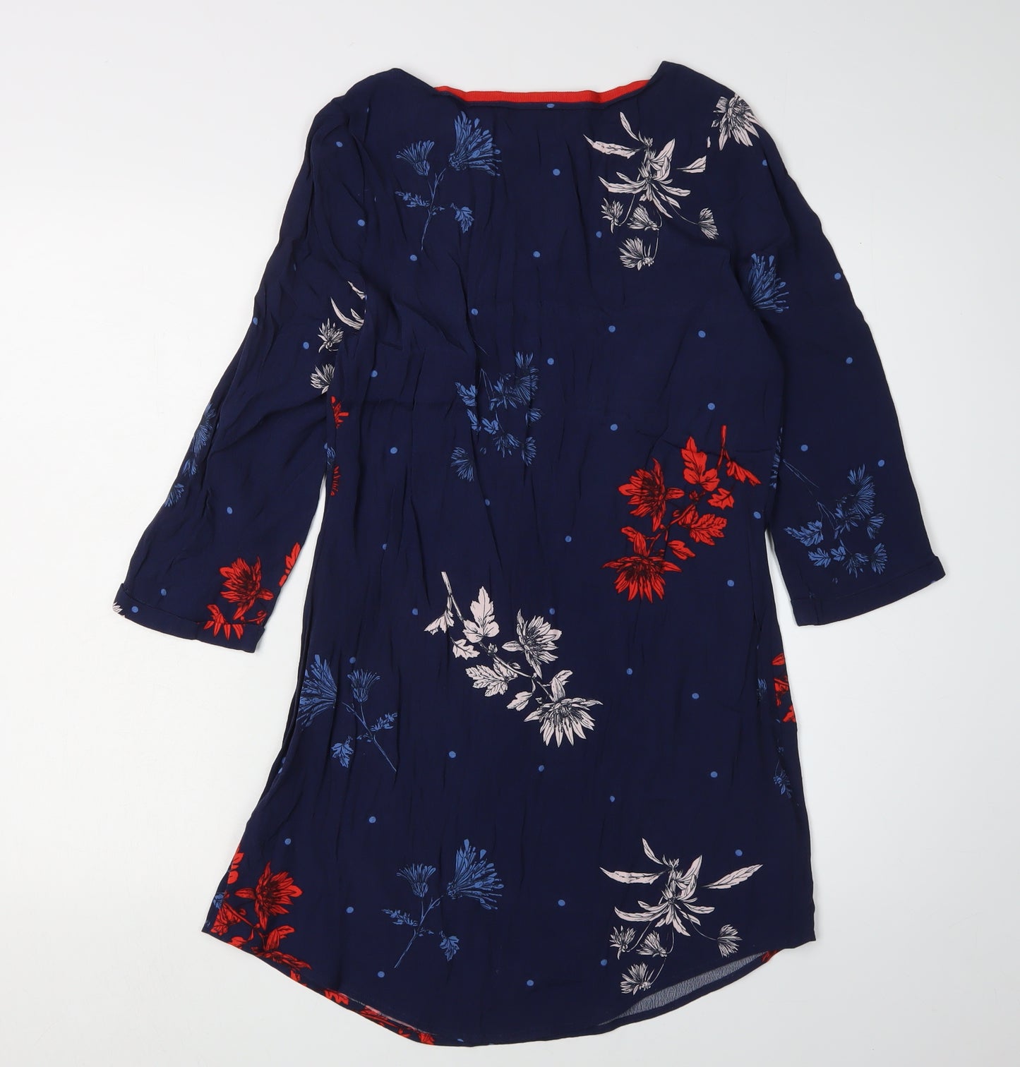 Joules Women's Blue Floral Shift Dress Size 8
