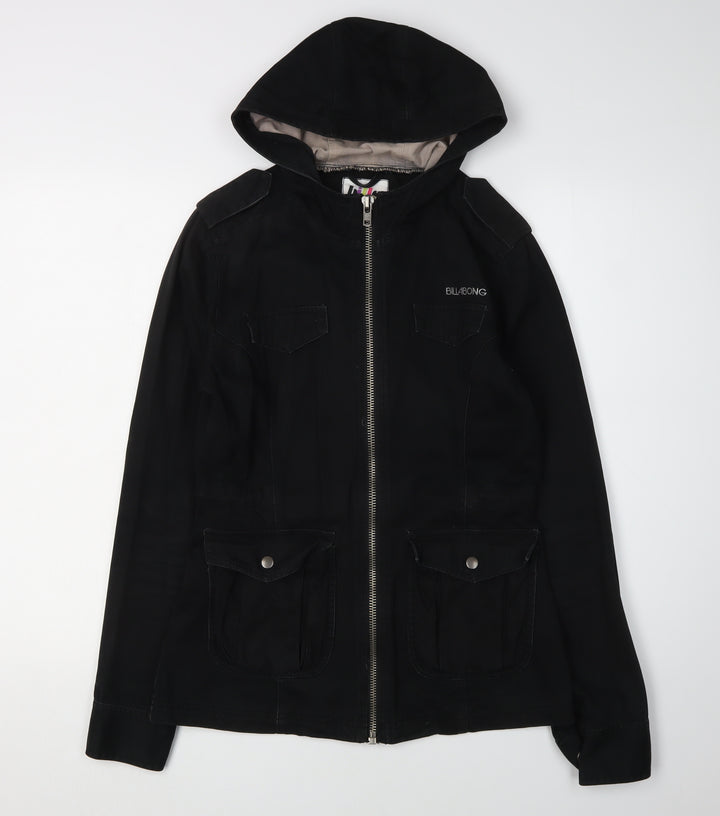 Billabong Men's XS Black Hooded Jacket with Pockets