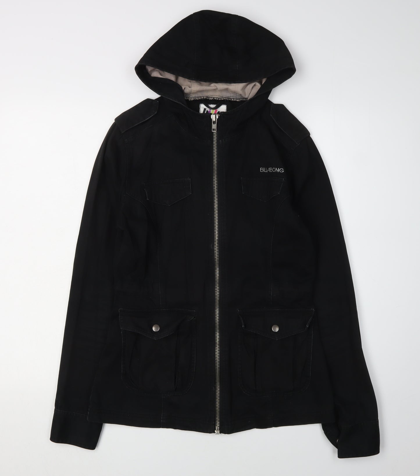 Billabong Men's XS Black Hooded Jacket with Pockets