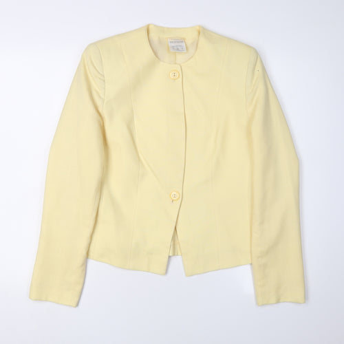 Alexon Women's Yellow Blazer UK 12 Classic Workwear