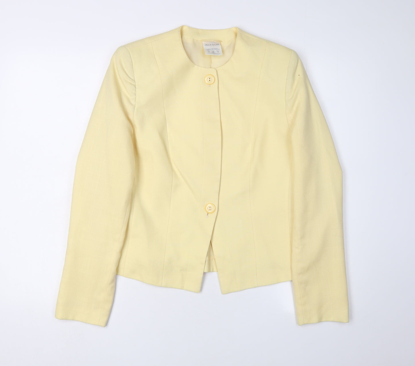 Alexon Women's Yellow Blazer UK 12 Classic Workwear