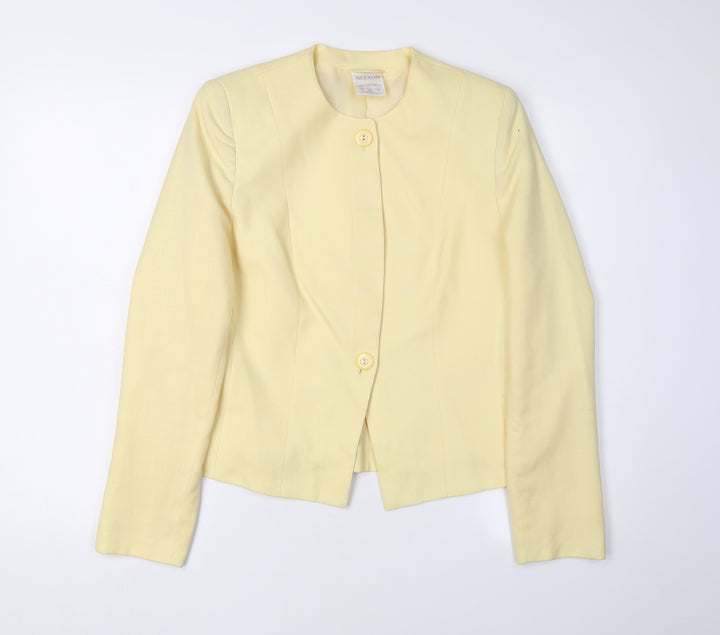 Alexon Women's Yellow Blazer UK 12 Classic Workwear