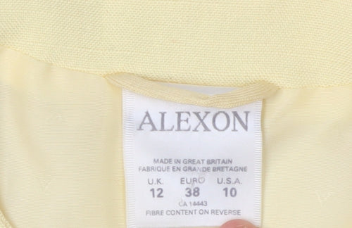 Alexon Women's Yellow Blazer UK 12 Classic Workwear