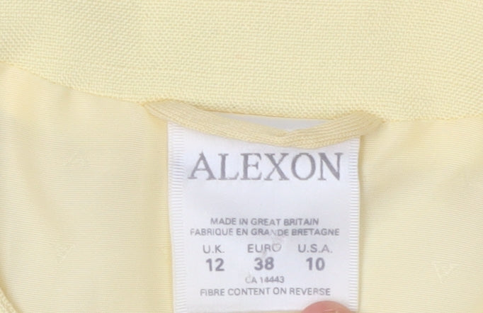 Alexon Women's Yellow Blazer UK 12 Classic Workwear