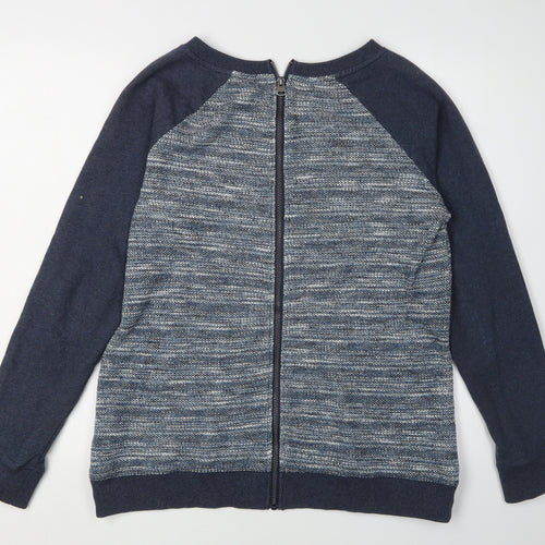 FatFace Women's Blue Knit Full Zip Sweatshirt, Size 12