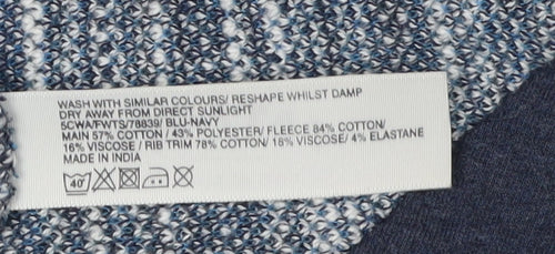 FatFace Women's Blue Knit Full Zip Sweatshirt, Size 12