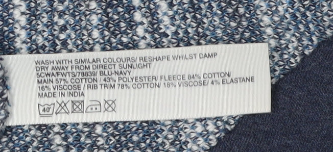 FatFace Women's Blue Knit Full Zip Sweatshirt, Size 12