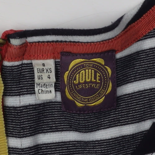 Joules Women's Black Stripe Shift Dress 8