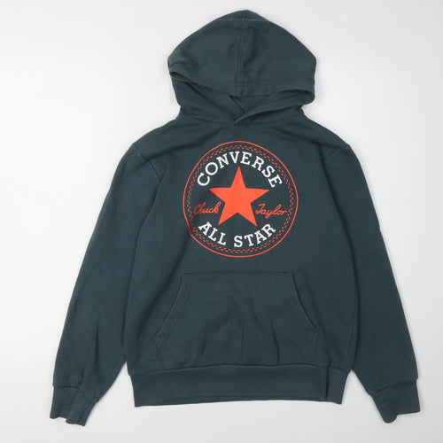 Converse Boys Green Pullover Hoodie 10-12 Years Logo Graphic