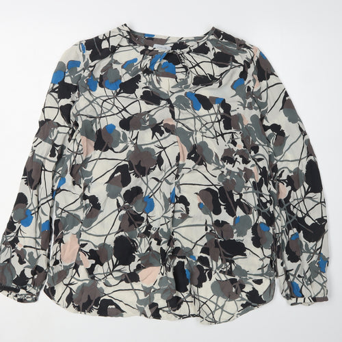 Jigsaw Women's Multicoloured Floral Silk Blouse Size 8