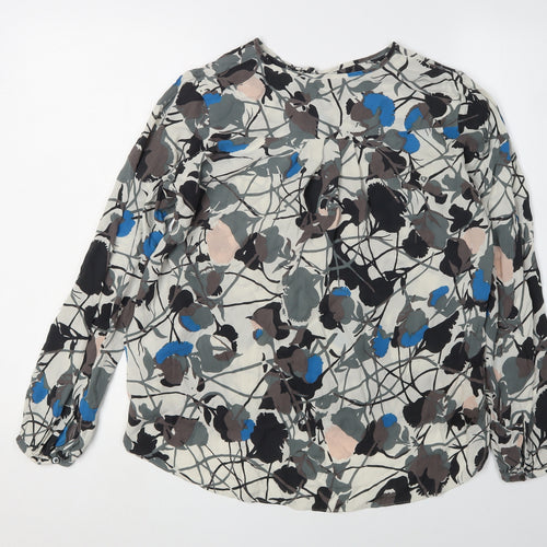 Jigsaw Women's Multicoloured Floral Silk Blouse Size 8