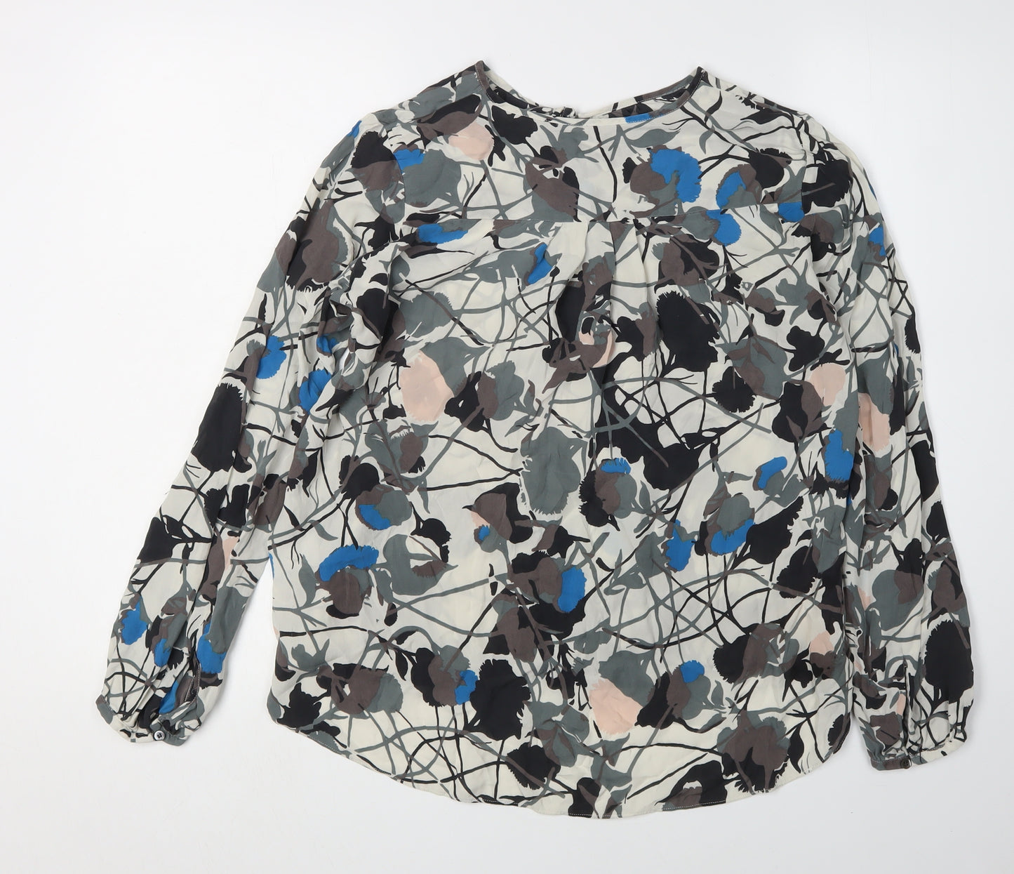 Jigsaw Women's Multicoloured Floral Silk Blouse Size 8