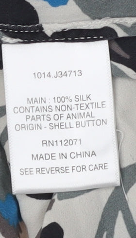 Jigsaw Women's Multicoloured Floral Silk Blouse Size 8