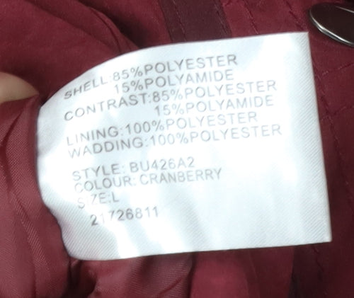 Anna Rose Women's Red Parka Coat Size L