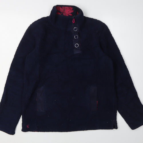 Joules Women's Blue Fleece Henley Sweatshirt XS