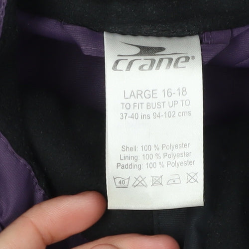 Crane Women's Purple Ski Jacket Size 16 Hooded