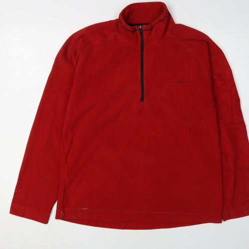 Craghoppers Men's Red 1/4 Zip Fleece Sweatshirt M